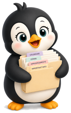 Penny holding an organized folder